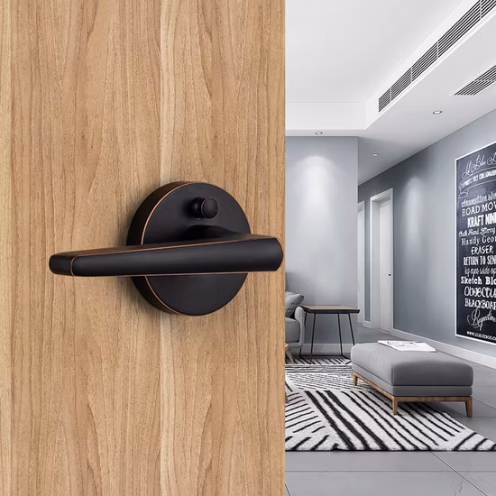 Zinc Alloy Door Handle Lock Security Lever Lock Quick Release Button Privacy Lever Door Lock
